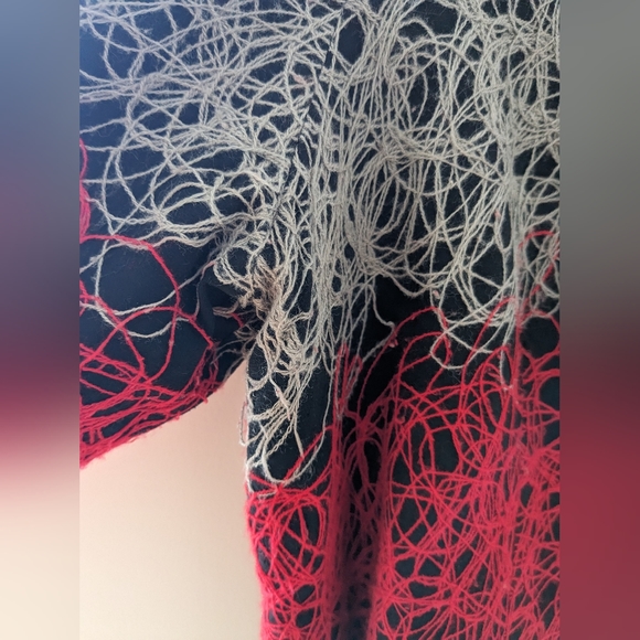 Joseph Ribkoff Swing Knit String Jacket Gray and Red Size US 20 - Picture 3 of 6